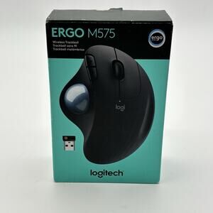 Authentic Logitech Ergo M575 Wireless Bluetooth Trackball Mouse (BLACK). New.